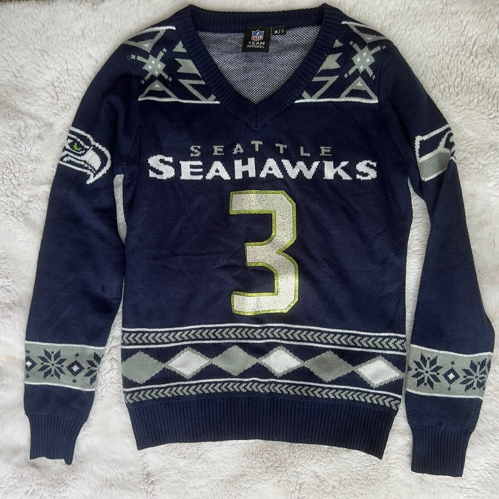 NFL Seattle Seahawks Jersey Sweater Russell Wilson #3